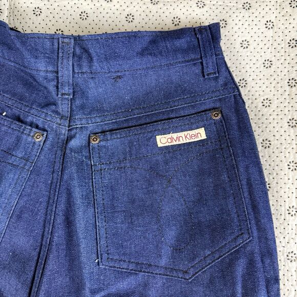 Deadstock Vintage Calvin Klein Straight Jeans 12 Flannel Lined Indigo USA 80s - Picture 7 of 12